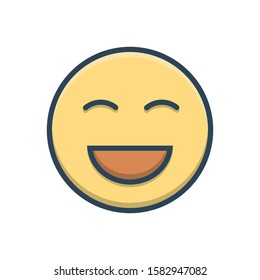 Vector colorful icon for laugh