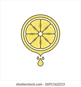 Icono colorido del Vector para los limones