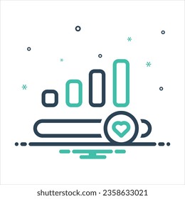 Vector colorful icon for level