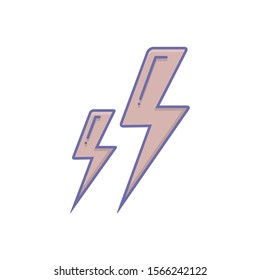 Vector colorful icon for lightning