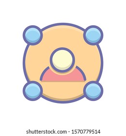 Vector colorful icon for link