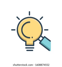 Vector colorful icon for looking for opportunities