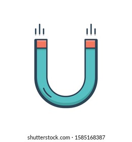 Vector colorful icon for magnet