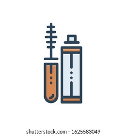 Vector colorful icon for mascara