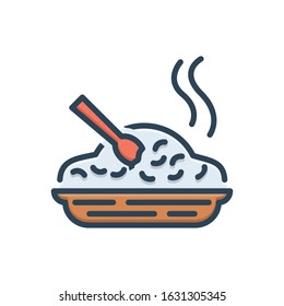 Vector colorful icon for meal