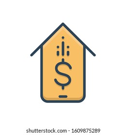 Vector colorful icon for mobile banking