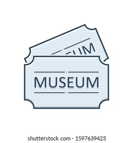 Vector colorful icon for museum