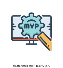 Vector Colorful Icon For Mvp