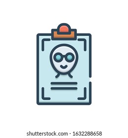 Vector colorful icon for name