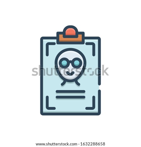 Vector colorful icon for name