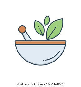 Vector Colorful Icon For Naturopathy