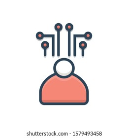 Vector colorful icon for network