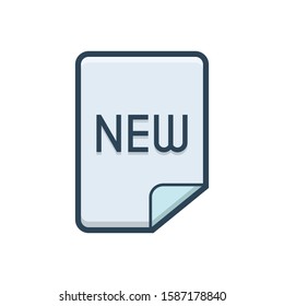 Vector colorful icon for new