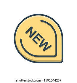 Vector colorful icon for new
