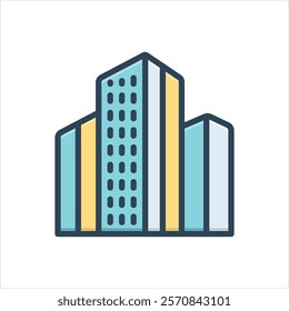 Vector colorful icon for office