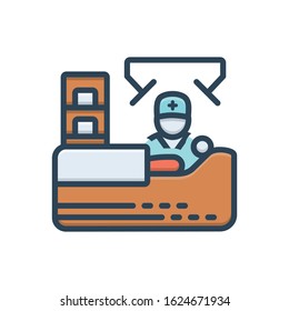 Vector colorful icon for operation