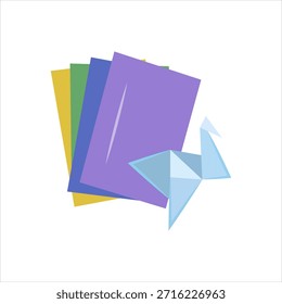 Vector colorful icon for origami