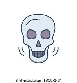 Vector colorful icon for osteology