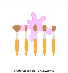 Vector colorido icono para pinceles