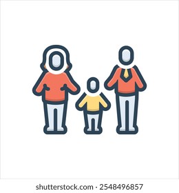 Vector colorful icon for parents