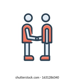 Vector colorful icon for partner