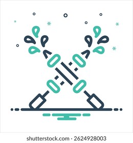 Vector colorido icono para pichkari
