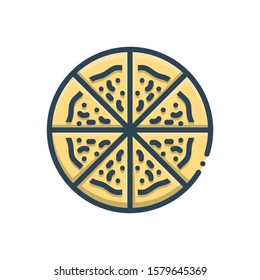 Vector colorful icon for pizza