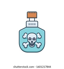 Vector colorful icon for poison