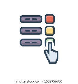 Vector colorful icon for polling