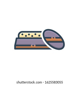 Vector colorful icon for powder