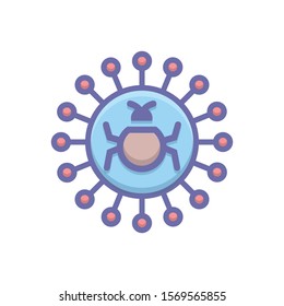 Vector colorful icon for quarantine