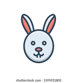 Vector colorful icon for rabbit