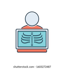 Vector colorful icon for radiology