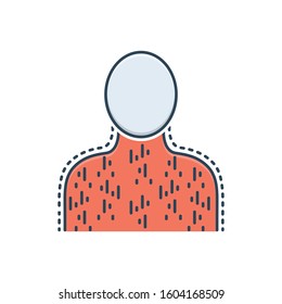 Vector colorful icon for rash