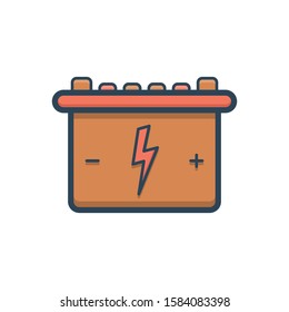 Vector colorful icon for rechargeable