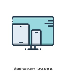 Vector colorful icon for responsive design
