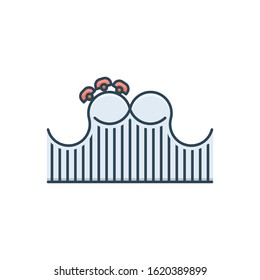 Vector colorful icon for roller coaster