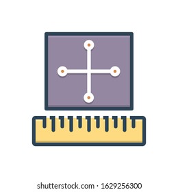 Vector colorful icon for rule