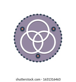 Vector colorful icon for runes
