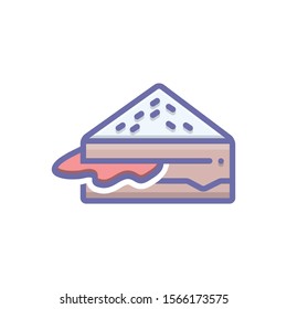 Vector colorful icon for sandwich