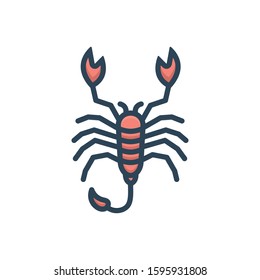 Vector colorful icon for scorpion