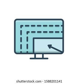 Vector colorful icon for screen