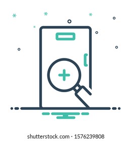 Vector colorful icon for seek