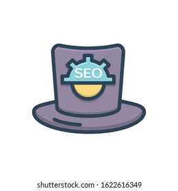 Vector colorful icon for seo whitehat