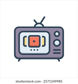 Vector colorful icon for series