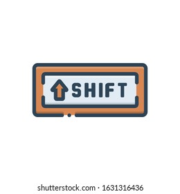 Vector colorful icon for shiftkey