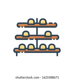 Vector colorful icon for shoe rack