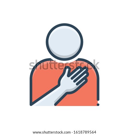Vector colorful icon for sincerity