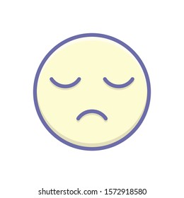 Vector colorful icon for sleepy