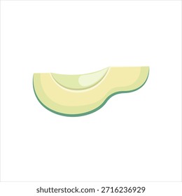Vector colorful icon for sliced avocado